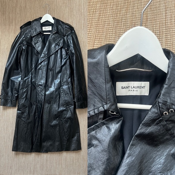 Saint Laurent Jackets & Blazers - Saint Laurent black oversized trench coat with original dust bag